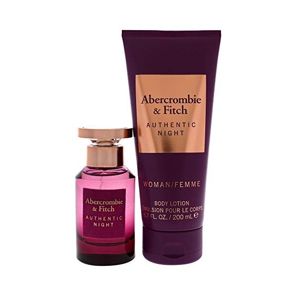 Abercrombie & Fitch Authentic Night Coffret Cadeau pour Femme 2 Pièces 1 Unité