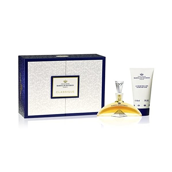 Classique par Princesse Marina De Bourbon pour femmes - 2 Pc Gift Set 3.4oz EDP Spray, 5oz Lotion pour le corps