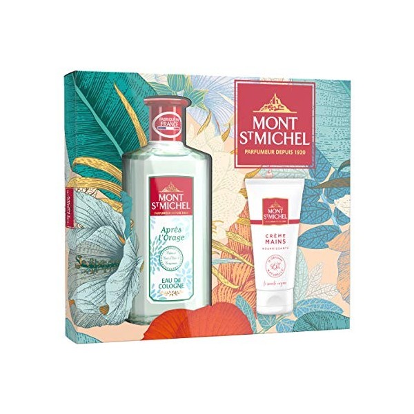 Mont Saint Michel - Coffret 2 Produits - Coffret Cadeau - Eau de Cologne Après lOrage - 250 ml - Crème Mains Nourrissante - 