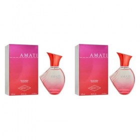 AMATI Yours • Eau de Parfum 100 ml • Vaporisateur • Parfum Femme • EVAFLORPARIS Lot de 2 