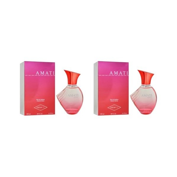 AMATI Yours • Eau de Parfum 100 ml • Vaporisateur • Parfum Femme • EVAFLORPARIS Lot de 2 