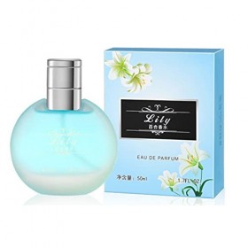 Parfum pour Femme, 50 Ml Eau de Parfum Vaporisateur Parfum Floral Longue Durée Parfum Corporel pour Femme Lis 
