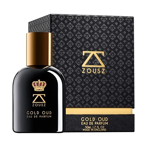 ZOUSZ │ Eau de parfum Gold Oud │ Parfum de bois de oud terreux, avec framboise, cannelle et musc doux, un parfum riche et cap