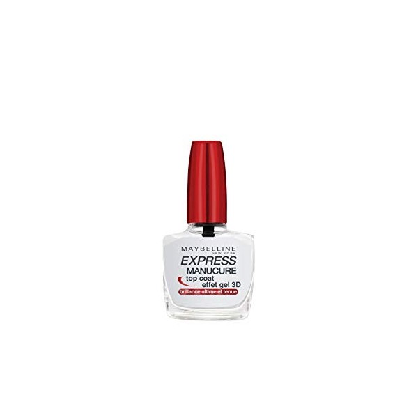 Maybelline New York - Express Manucure - Vernis à Ongles Top Coat - Effet Gel 3D