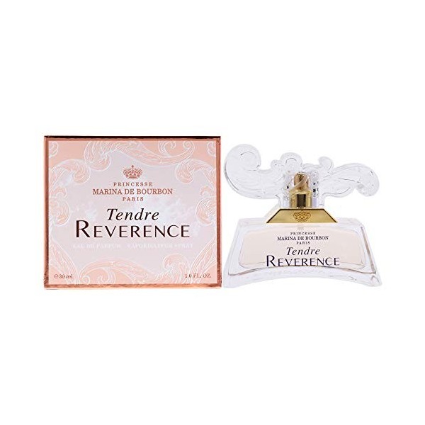 Tendre Reverence by Princesse Marina De Bourbon - Eau de Parfum for Women - Fruity Floral Scent - Opens with Peach, Blackcurr