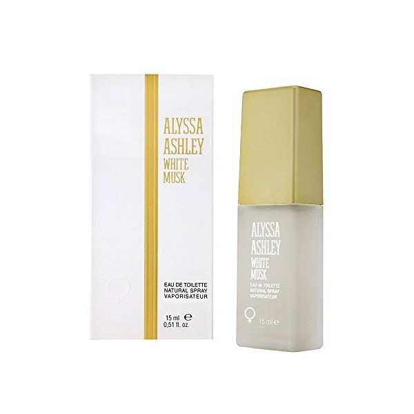 Alyssa Ashley - White Musk Eau de Toilette, Parfum Femme à Musc Blanc - 15 ml