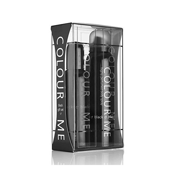 Colour Me Black - Fragrance for Men - Gift Set 90ml EDP/150ml Body Spray, by Milton-Lloyd