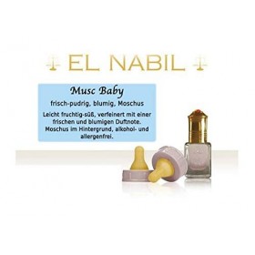 Musc Baby 5ml Parfum - El Nabil Misk Musc Huile Parfumée pour HOMME & FEMME - Essences Essentielles Naturelles Perfume Oil At