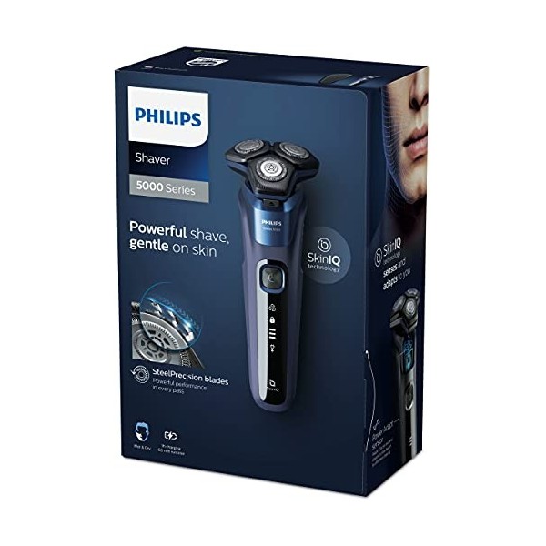 Philips SHAVER Series 5000 S5585/30 rasoir pour homme Rasoir rotatif Bleu