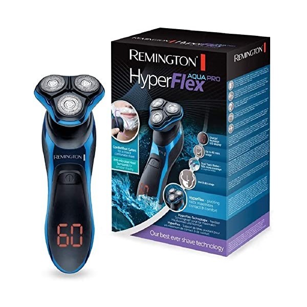 Remington Rasoir Electrique [Antimicrobien Précison Confort] HyperFlex Aqua Pro Lames Ultra précises,Voltage Universe, Secte