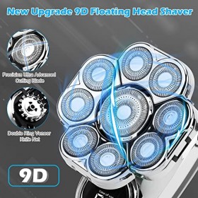 Coikes Rasoir Electrique Homme pour Tête Chauve et Visage, 6 En 1Rasoir Electrique Homme Rotatives 7D, Rasoir Electriques Hom