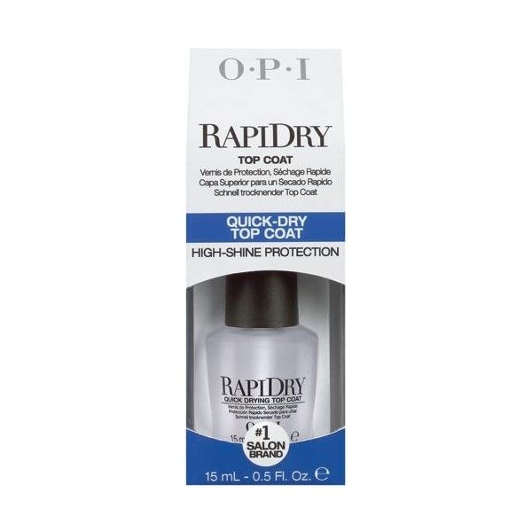 OPI - Vernis à Ongles - RapiDry - Top Coat - Vernis de Protection - Séchage Rapide - Qualité professionnelle 15 ml