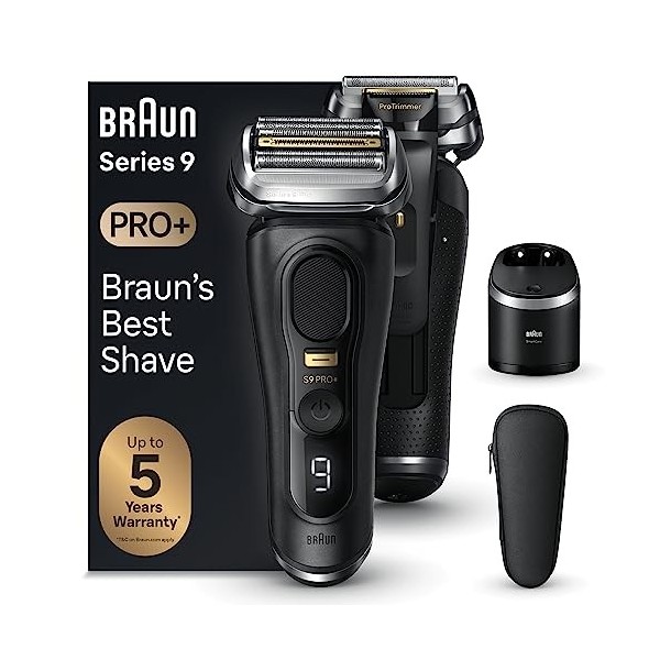 Braun Series 9 PRO+ 9560cc, Rasoir Électrique Pour Homme, 5 Éléments De Rasage, Tondeuse De Précision Intégrée, Station Smart