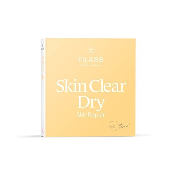 Filabé of Switzerland - Skin Clear Dry - Soin du visage pour peaux sensibles et sèches avec impuretés - Pack de 28 utilisatio