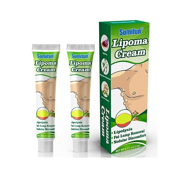 Mikabila Face,2 PCS Lipoma Removal Cream,Herbal Lipoma Removal Cream,Pommade de Suppression sûre à Utiliser pour Les Gros Mor