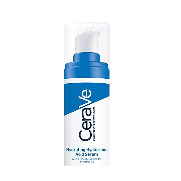 Cerave Soin Visage Sérum Hydratant Acide Hyaluronique | 30ml |Nourrit, hydrate & apaise|Pour tous les types de peaux