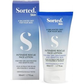Sorted Skin Intensive Rescue Lotion visage pour peaux sèches, démangeaisons et sensibles, formule hypoallergénique non grasse