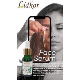 LIDKOR LS 1 Serum Visage Antioxydant & Anti-âge à la Vitamine E & Huile de Jojoba 20ml - Soin Visage Anti-Rides & Contour des