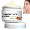 Lotion Visage Curcuma,Crème Curcuma Éclatante Visage,Crème Hydratante pour le Visage au Curcuma,Crème Réparatrice Curcum,Crèm