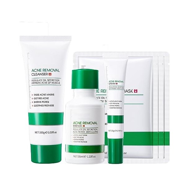 OKAQEE Kit de beauté – Soin hydratant et hydratant pour éclaircir le visage – Enlèvement de lacné, contrôle des pores et hui