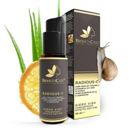 BioskinCare Vitamin C Serum,100% PURE Hyaluronic Acid Face Serum,50% Snail Slime,Vit B5,Vegan MAN-WOMAN,Anti-rides,Anti-âge,B