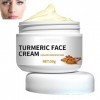 Crème Éclaircissant Curcuma Visage,Crème Visage Curcuma,Crème Hydratante Visage Curcuma,Crème Curcuma Éclatante Visage,Crème 