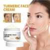 Crème Éclaircissant Curcuma Visage,Crème Visage Curcuma,Crème Hydratante Visage Curcuma,Crème Curcuma Éclatante Visage,Crème 