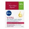 NIVEA Vital Soin de Jour Anti-Rides Nourrissant 1 x 50 ml , crème anti-âge enrichie en Huile d’Argan et en Calcium, soin vis