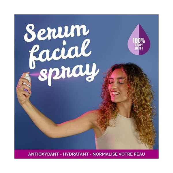 BIO Sérum Visage Spray Antipollution Brume Hydratante et Rafraîchissante Antioxydante Fixe le Maquillage 50 ml - Vidament