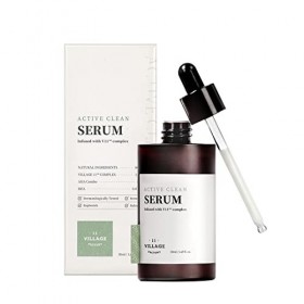 VILLAGE 11 FACTORY Sérum Active Clean 50 ml Korean Skincare - AHA, BHA, exfoliation douce, contre lacné et lexcès de sébu