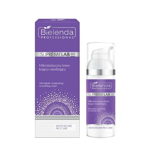 Bielenda Professional Supremelab Microbiome Pro Care Crème Visage Microbiotique Apaisante et Hydratante 50 ml