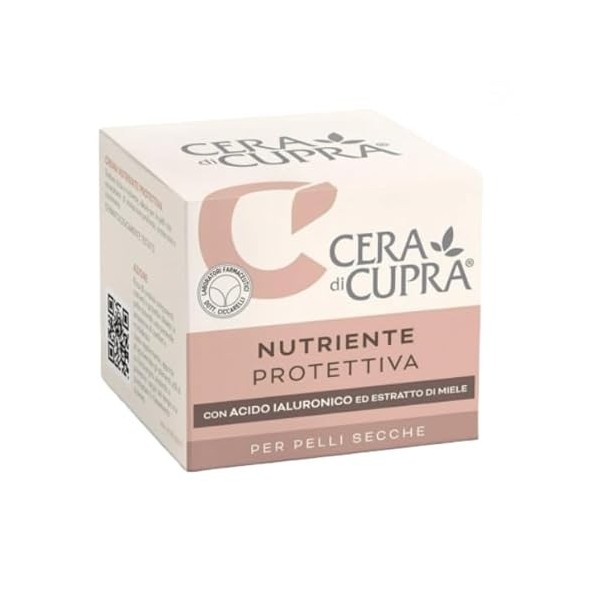 Cera di Cupra Crème visage nourrissante protectrice avec acide hyaluronique pour peaux sèches, 50 ml