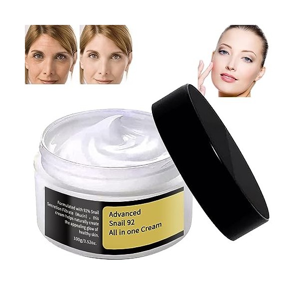 KOAHDE Crème Hydratante à lEscargot,Crème Visage pour Escargots,Crème Collagène Escargots,Crème Réparatrice Visage Escargot,