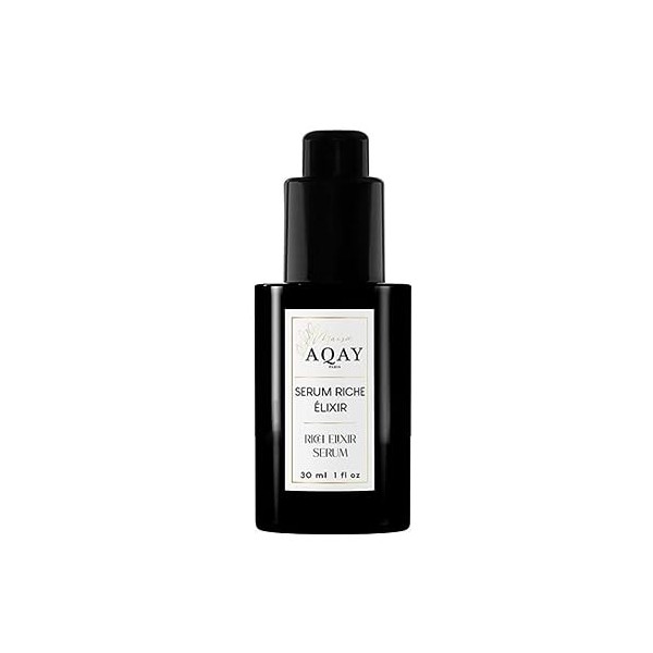 Maison AQAY Paris - Serum Riche Elixir - 100% dorigine NATURELLE - 30ml - certifié BIO COSMOS ORGANIC -