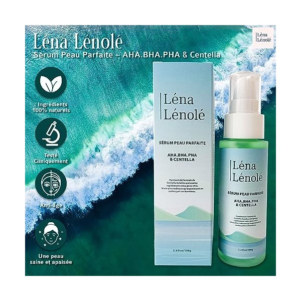 Sérum Peau Parfaite Léna Lénolé - La Révolution AHA, BHA, PHA & CENTELLA - Éclat, Hydratation, Apaisement, Élimination des ce