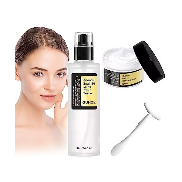 Advanced Snail 96 Mucin Power Essence 3 Pcs Snail 96 All In One Cream Essence dAcide Hyaluronique Réparatrice Sérums De Coll