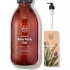 Bionoble Gel Aloe Vera Bio 100% Pur Aloe 200ml - Flacon Verre Recyclable + Pompe - Aloe Vera Gel Bio & Huile de Jojoba Bio 20