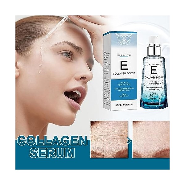 Advanced Collagen Boost Sérum Anti-âge,Sérum Anti-âge Au Collagène Pour Le Visage,Sérum à Lacide Hyaluronique Pour Le Visage