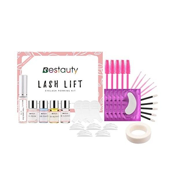 Rehaussement de Cils Waterproof Kit,Bestauty Lash Lift Kit,Courbure Naturelle Longue Durée des Cils