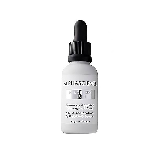 ALPHASCIENCE Mela Bright [C+] 30ml / 1fl oz - Avec Cystéamine - Correction Intensive Taches brunes - Sérum visage anti-âge - 