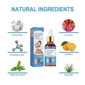 Sérum Anti-âge,Serum Visage de Collagene Anti-Âge,Sérum Anti Rides Visage, Sérum Anti-âge au collagène,Facial Serum,Réduction