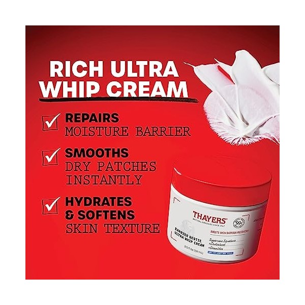 Thayers Crème Pour le Visage Ultra-Riche Barrier Bestie - Crème Hydratante - Squalane de Canne à Sucre et Céramides - Soins P