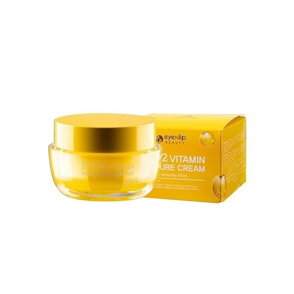 EYENLIP F8 V12 Crème hydratante à la vitamine 50 g Soin de la peau coréenne hyaluronique avec vitamines et extraits de fruits