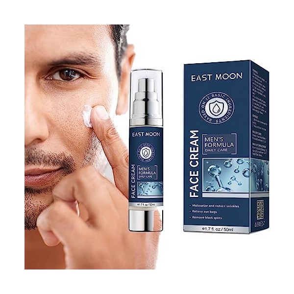 Utapossin Crème Visage pour Homme, Crème Visage Anti Age Homme Soins de La Peau pour Hommes Pénètre Rapidement et Est Non Gra