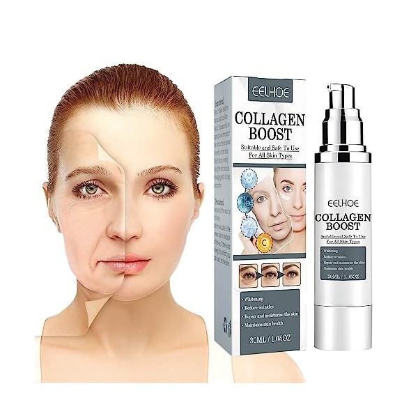 Utapossin Crème pour Le Visage, Soin du Visage Anti-Âge, Crème Anti-Rides Naturelle & Bio Collagène Boost Sérum pour un Effet