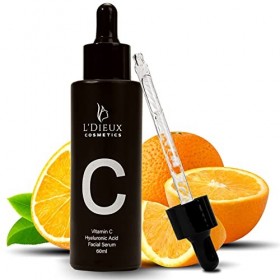Sérum Visage à la Vitamine C et Acide Hyaluronique - 60ml - Réduit les Rides, Améliore le Teint et Lutte contre les Taches - 