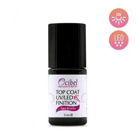 Vernis de Finition Top Coat UV/LED Brillant sans résidu. Intensifier, Fortifier, Sublimer et Maximiser la Manucure. Lot de 1 