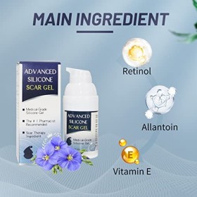 Gel de Cicatrice pour Le Visage,Advanced Scar Remover,Crème anti-cicatrices pour le visage,Gel de Cicatrice en Silicone,Crème