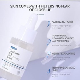 DEleventh Korean Brand Lactobionic Acid β-Glucan Face Serum 37ml / Anti-Oxidant, Shrink Pores, Adjust Water and Oil Balance, 