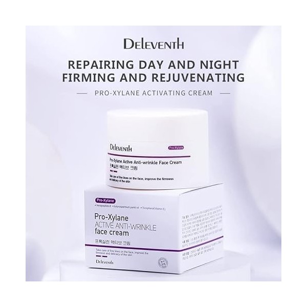 DEleventh Korean Brand Pro-Xylane Active Anti-Wrinkle Face Cream 30g / Anti Aging, Anti-Inflammatory, Moisturizing and Repair